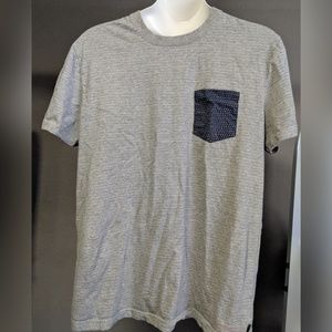 Converse Grey Navy Striped Pocket Tee 2X